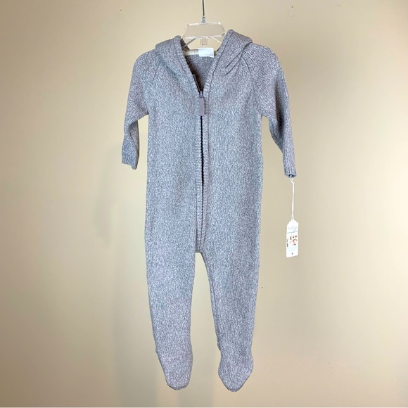 NWT Cuddl duds gray knit infant sleeper , size 9 mos - Picture 2 of 7